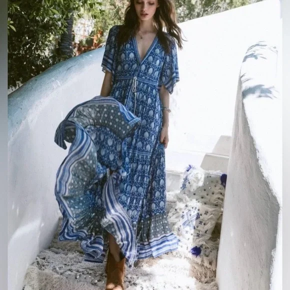 Spell and The Gypsy Collective RARE Oracle Indigo Dress/ Duster, Size Medium - Picture 3 of 10